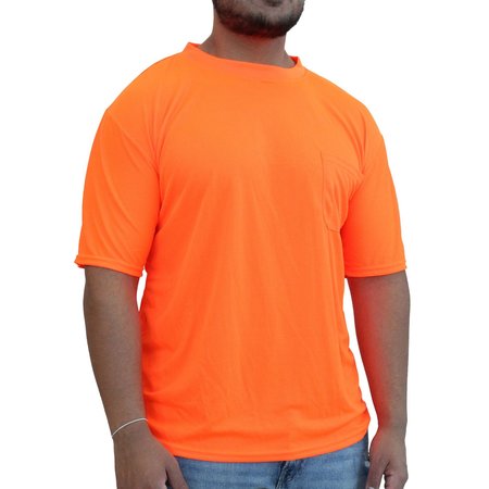 GLOWSHIELD Hi-Viz Orange, T-Shirt, 100% Wicking Cooling Polyster, Size: XL HW100FO (XL)